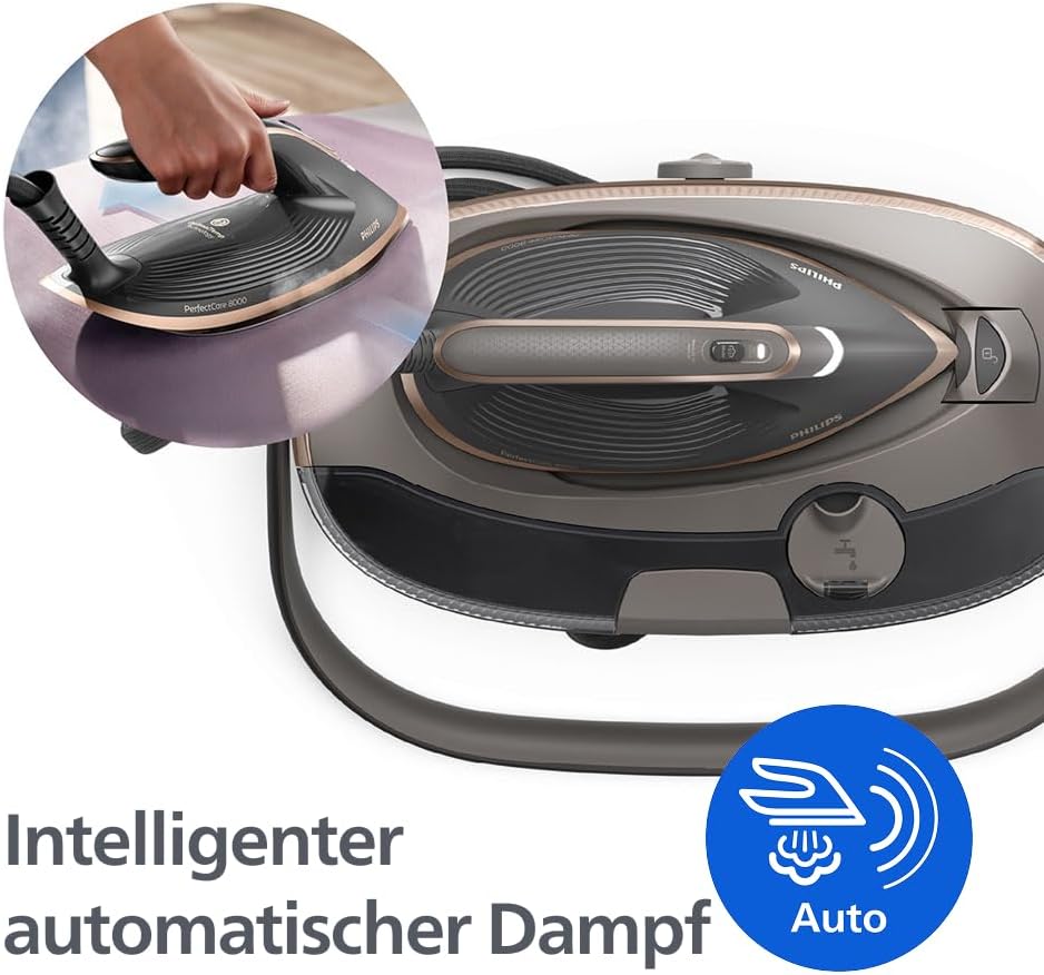 Philips PerfectCare 8000 Series Dampfbügelstation – 215g Dauerdampf, 750g Dampfstoss + Geschenk 🎁