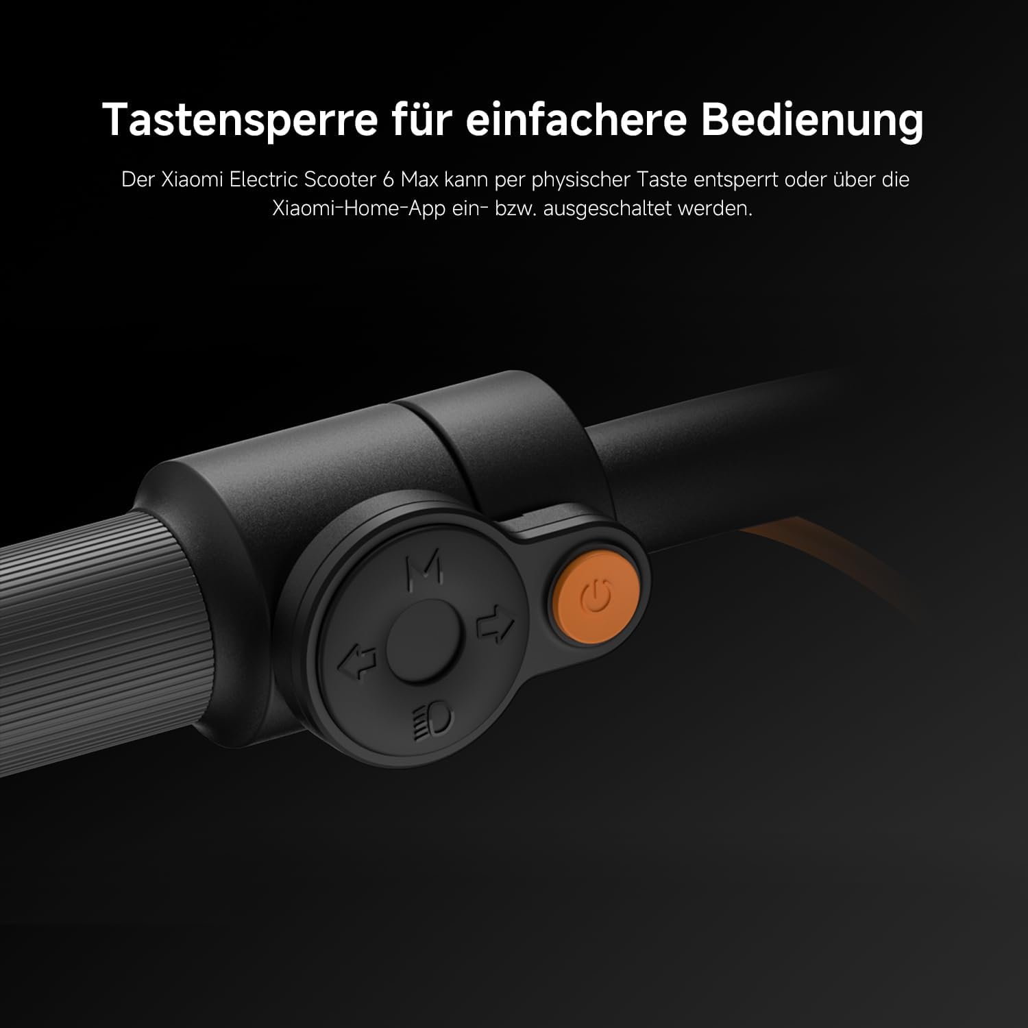 Xiaomi E-Scooter, 6 Max, mit Deutscher Straßenzulassung (Max 20km/h, bis 75km Reichweite, 12" Tubeless-Reifen, Doppelfederung, Doppelbremse, Apple Find My, App, Faltbarer Scooter)