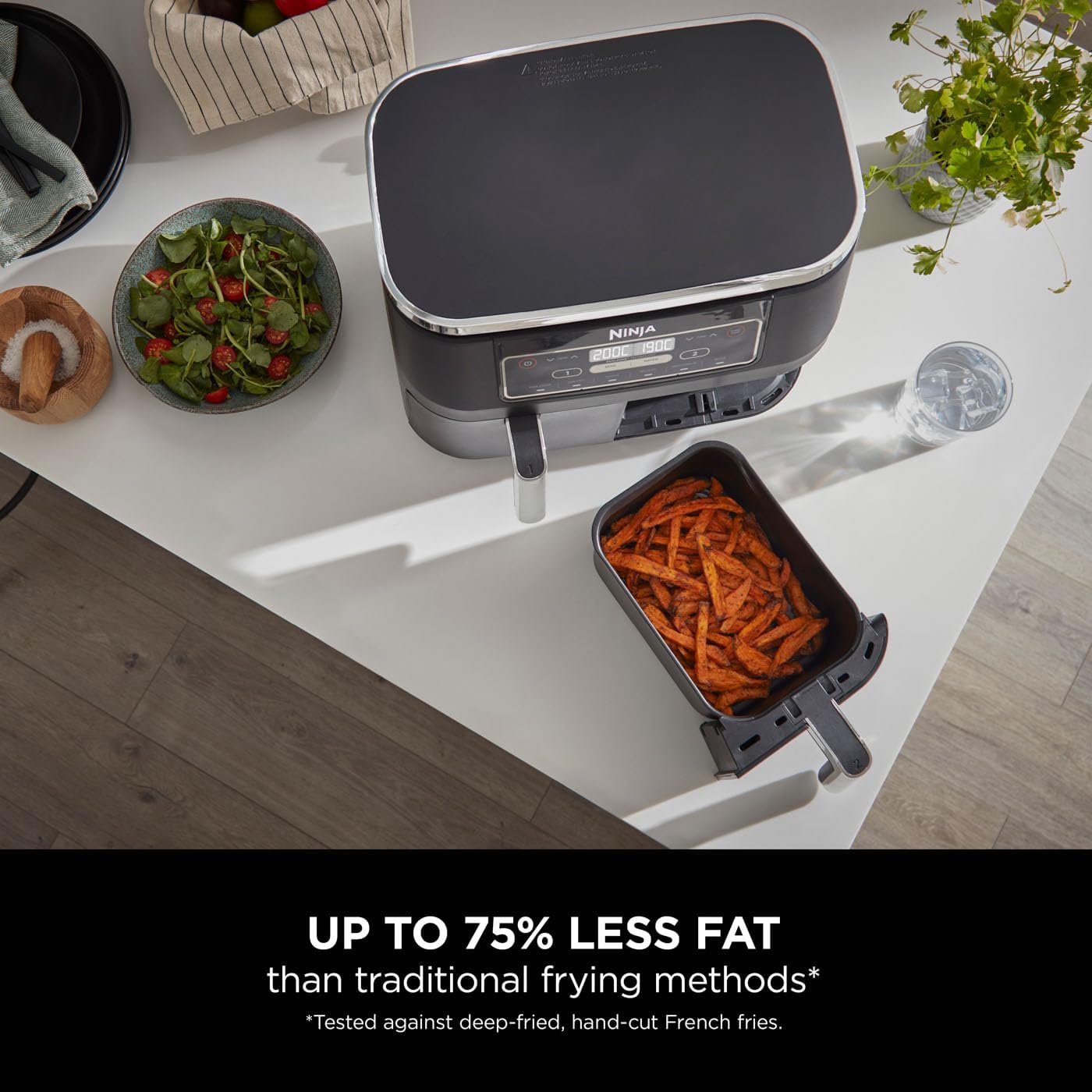 World Cup Kit: Ninja Dual Zone Air Fryer + Ninja Foodi StaySharp 14-Piece Knife Block