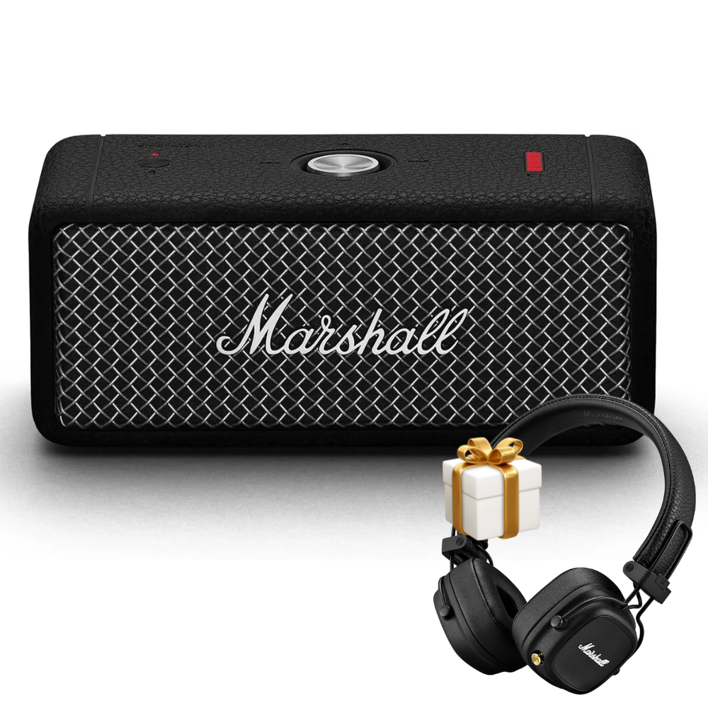 Enceinte portable Bluetooth Marshall Emberton II + casque Bluetooth Marshall offert