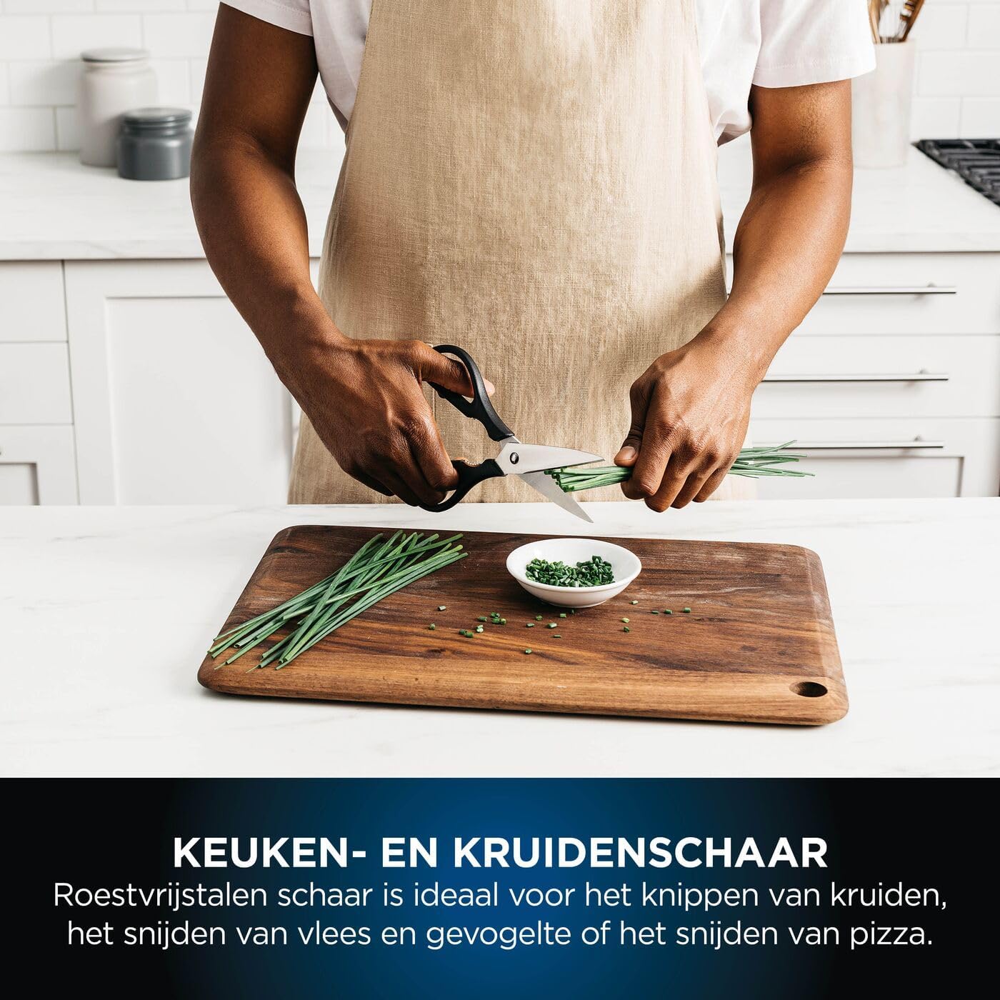 Ninja Foodi StaySharp K32006EU Messenblok, messenset, geïntegreerde slijper, 5 messen en schaar (1 paar), keuken-, brood-, trancheer-, universele schilmes & schaar, 6-delig, roestvrij staal