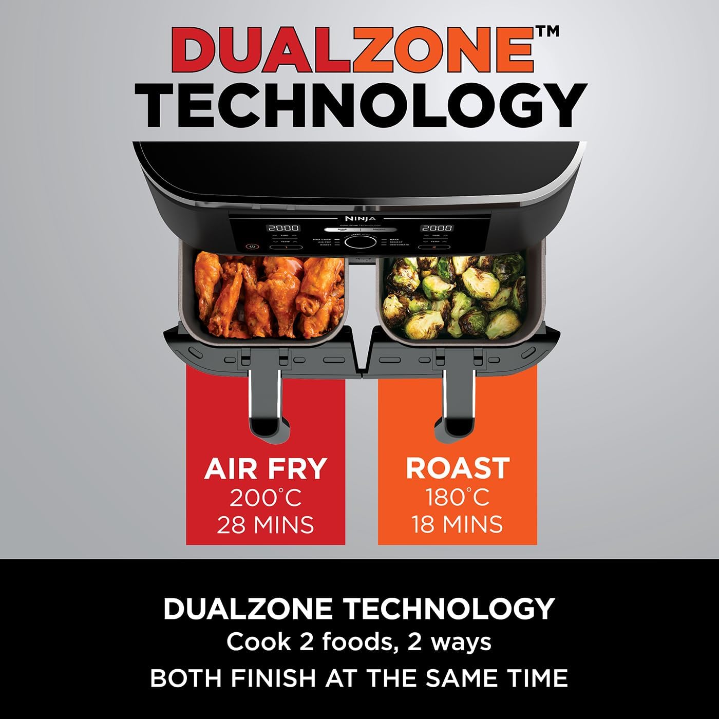 World Cup Kit: Ninja Dual Zone Air Fryer + Ninja Foodi StaySharp 14-Piece Knife Block